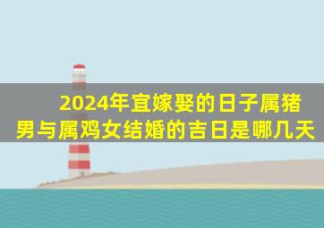 2024年宜嫁娶的日子属猪男与属鸡女结婚的吉日是哪几天