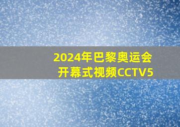 2024年巴黎奥运会开幕式视频CCTV5