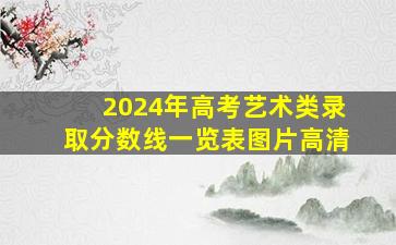 2024年高考艺术类录取分数线一览表图片高清