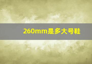 260mm是多大号鞋