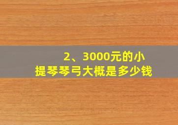 2、3000元的小提琴琴弓大概是多少钱