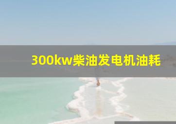 300kw柴油发电机油耗