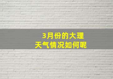 3月份的大理天气情况如何呢