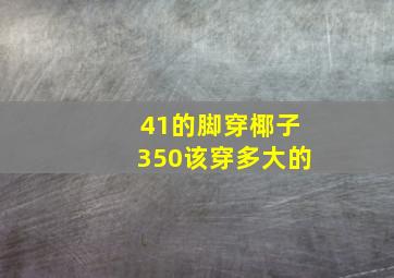 41的脚穿椰子350该穿多大的