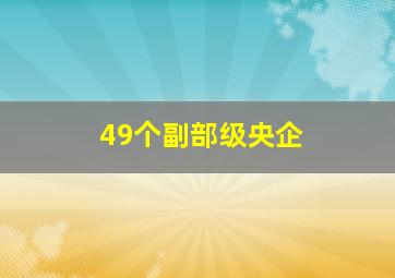 49个副部级央企