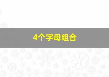 4个字母组合