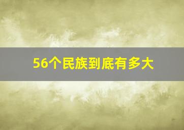 56个民族到底有多大