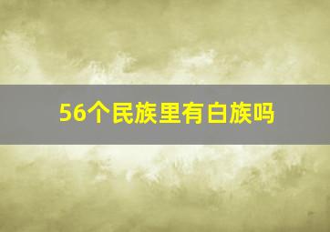 56个民族里有白族吗