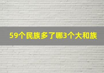 59个民族多了哪3个大和族