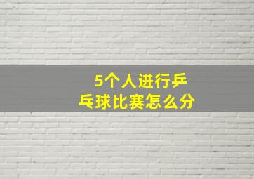 5个人进行乒乓球比赛怎么分