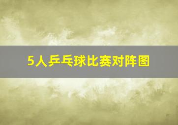 5人乒乓球比赛对阵图