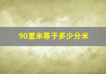 90里米等于多少分米