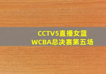 CCTV5直播女篮WCBA总决赛第五场