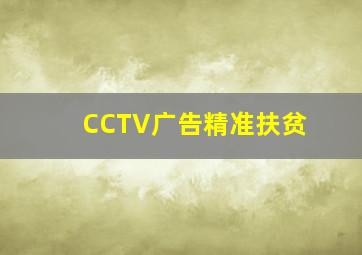 CCTV广告精准扶贫