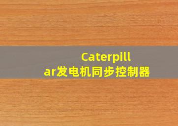 Caterpillar发电机同步控制器