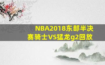 NBA2018东部半决赛骑士VS猛龙g2回放