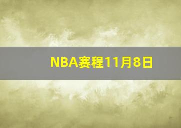 NBA赛程11月8日