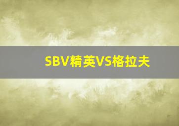 SBV精英VS格拉夫