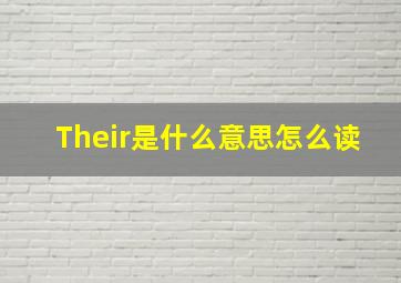 Their是什么意思怎么读