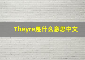 Theyre是什么意思中文