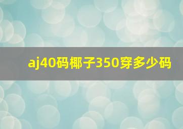 aj40码椰子350穿多少码