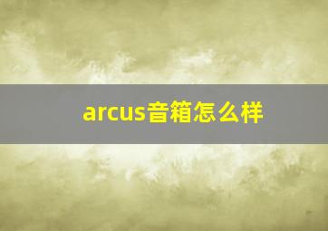 arcus音箱怎么样