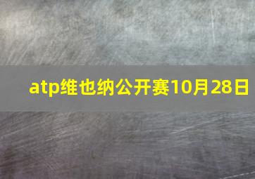 atp维也纳公开赛10月28日