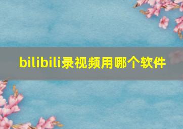 bilibili录视频用哪个软件