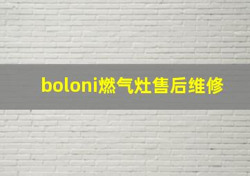 boloni燃气灶售后维修