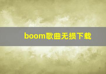 boom歌曲无损下载