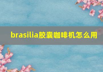 brasilia胶囊咖啡机怎么用