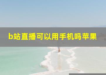 b站直播可以用手机吗苹果