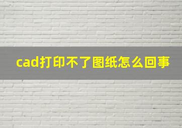 cad打印不了图纸怎么回事