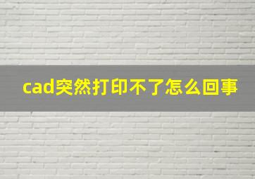 cad突然打印不了怎么回事