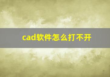 cad软件怎么打不开