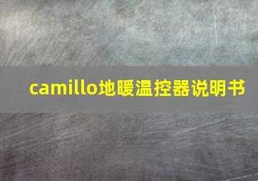 camillo地暖温控器说明书