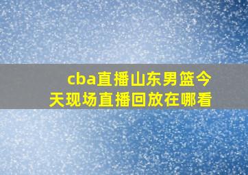 cba直播山东男篮今天现场直播回放在哪看