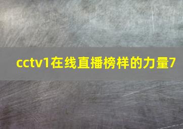 cctv1在线直播榜样的力量7