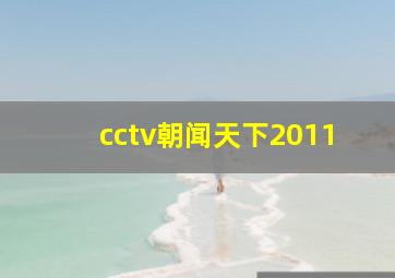 cctv朝闻天下2011