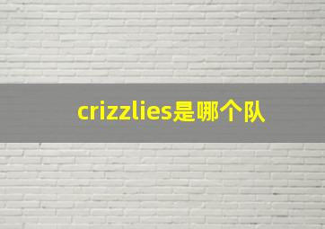 crizzlies是哪个队