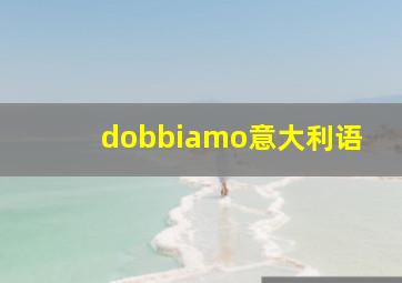 dobbiamo意大利语