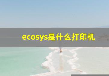 ecosys是什么打印机