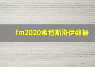 fm2020索博斯洛伊数据