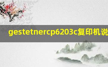 gestetnercp6203c复印机说明书