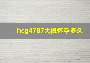 hcg4787大概怀孕多久