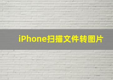 iPhone扫描文件转图片