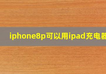 iphone8p可以用ipad充电器吗