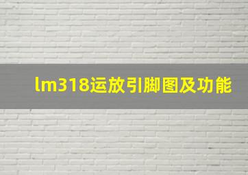 lm318运放引脚图及功能