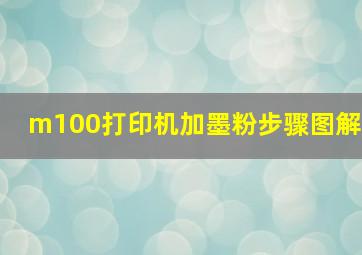 m100打印机加墨粉步骤图解