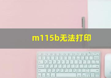 m115b无法打印